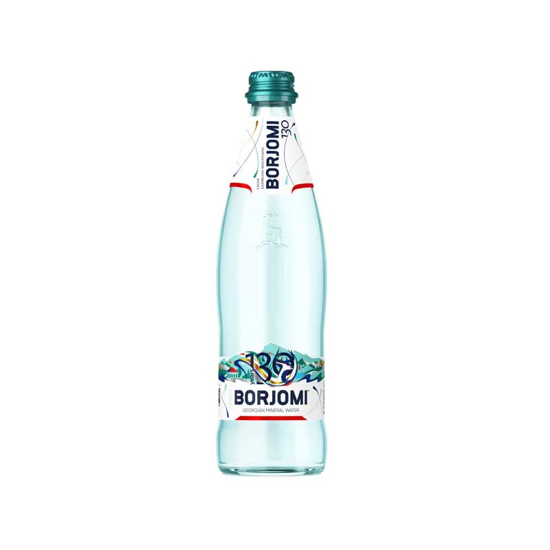 Borjomi Naturally Sparkling Water Glass Bottle 12 x 500ml