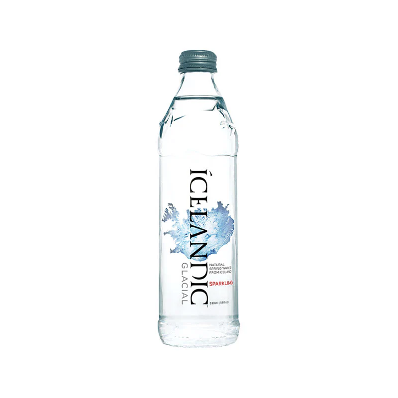 Icelandic Glacial Sparkling Water Glass Bottle 24x330ml